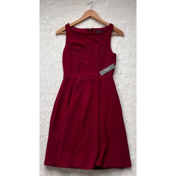 NWT Lulus Fall For You Burgundy Skater Dress, Size XS - Picture 5 of 11